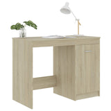 Desk Sonoma Oak 100x50x76 cm Engineered Wood - 45-Degree Angle