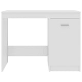 Desk High Gloss White 100x50x76 cm Engineered Wood - Top-Down View