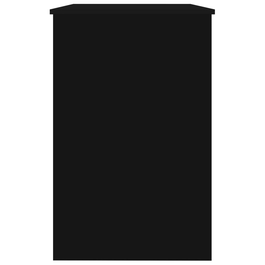 Desk High Gloss Black 100x50x76 cm Engineered Wood