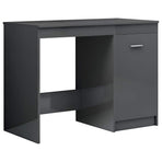 Desk High Gloss Grey 100x50x76 cm Engineered Wood