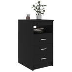 Drawer Cabinet Black 40x50x76 cm Engineered Wood