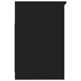 Drawer Cabinet Black 40x50x76 cm Engineered Wood