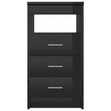 Drawer Cabinet Hign Gloss Black 40x50x76 cm Engineered Wood - Top-Down View