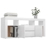 TV Cabinet High Gloss White 120x30x50 cm Engineered Wood - Top-Down View