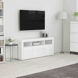 TV Cabinet High Gloss White 120x30x50 cm Engineered Wood