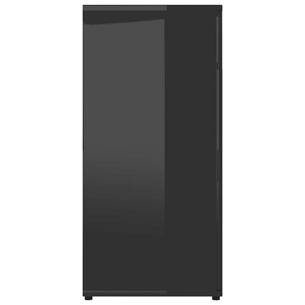 Sideboard High Gloss Black 80x36x75 cm Engineered Wood