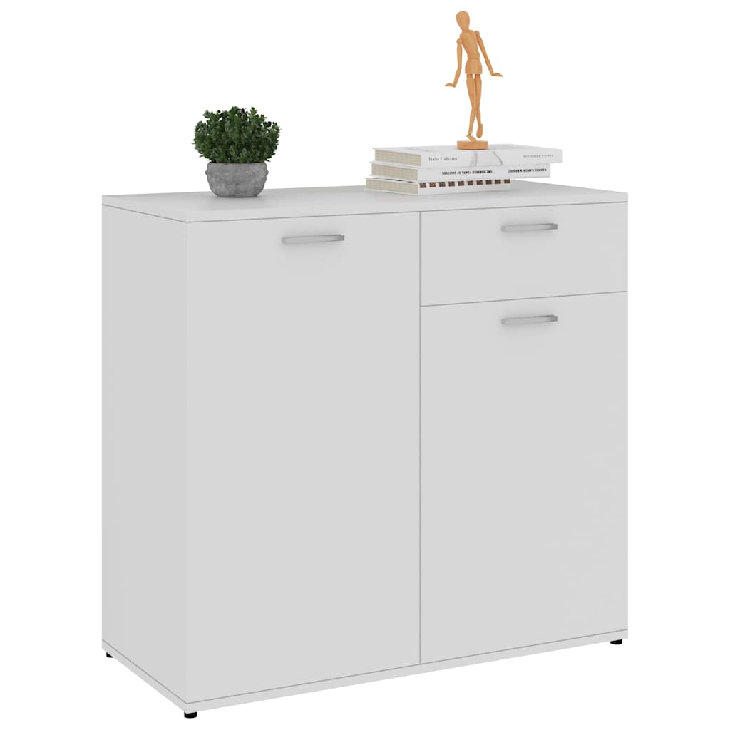 Sideboard White 80x36x75 cm Engineered Wood
