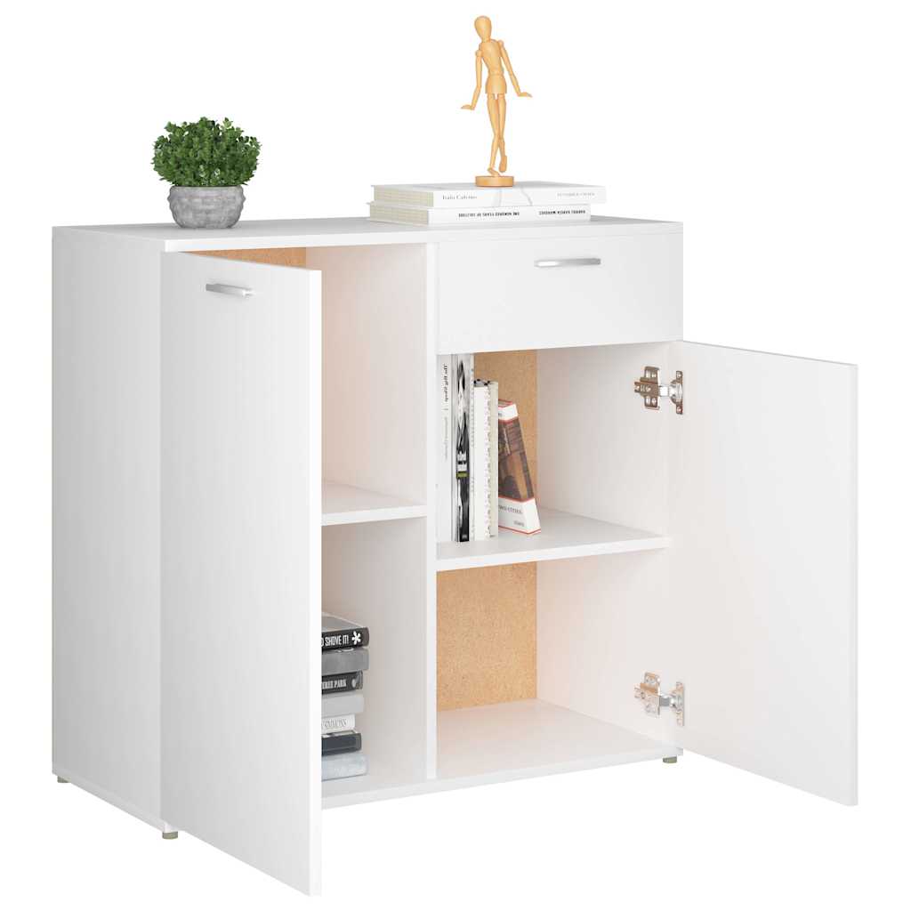 Sideboard White 80x36x75 cm Engineered Wood