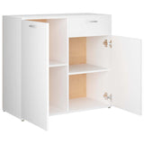Sideboard White 80x36x75 cm Engineered Wood - Rear View