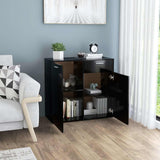 Sideboard Black 80x36x75 cm Engineered Wood