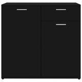 Sideboard Black 80x36x75 cm Engineered Wood - Close-Up Angle