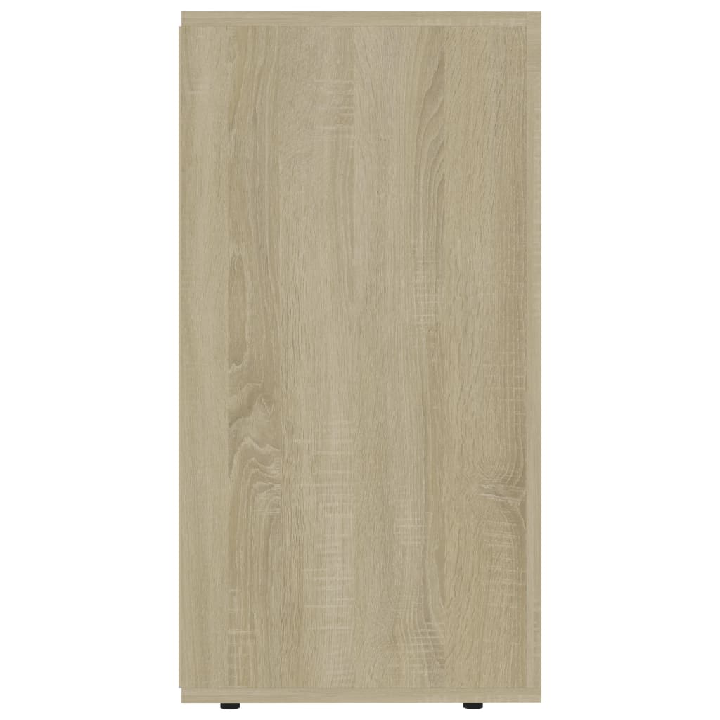 Sideboard White and Sonoma Oak 120x36x69 cm Engineered Wood