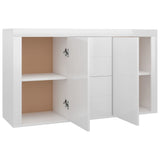 Sideboard High Gloss White 120x36x69 cm Engineered Wood - 45-Degree Angle