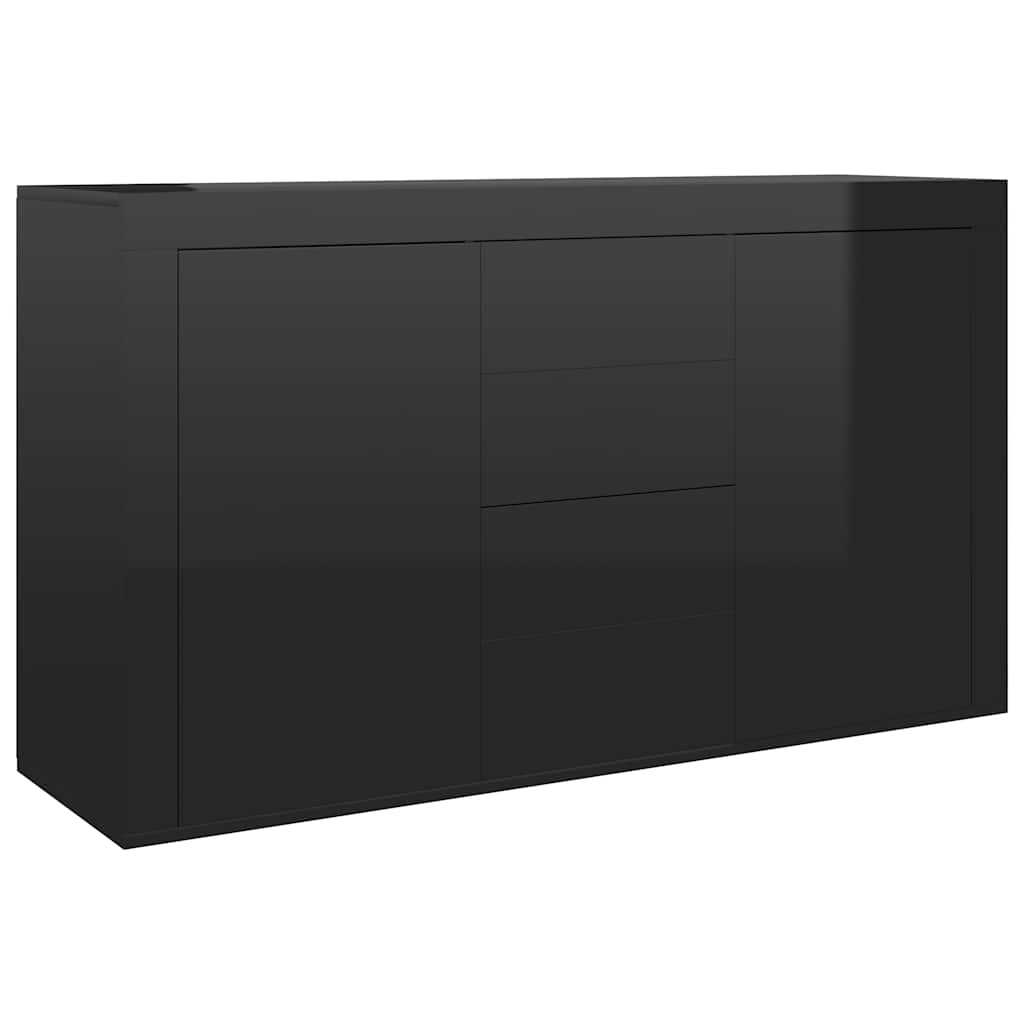 Sideboard High Gloss Black 120x36x69 cm Engineered Wood