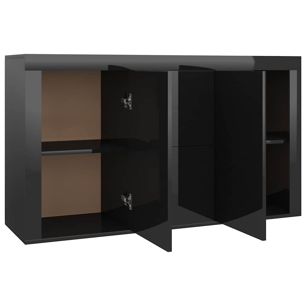 Sideboard High Gloss Black 120x36x69 cm Engineered Wood