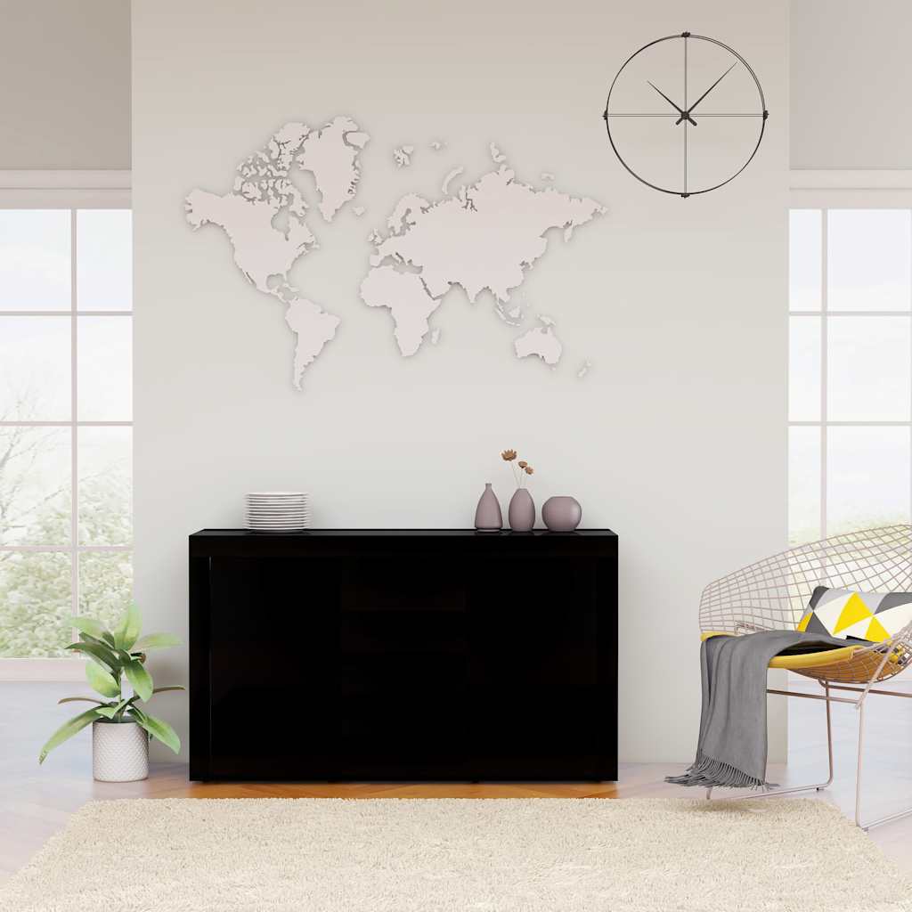 Sideboard High Gloss Black 120x36x69 cm Engineered Wood