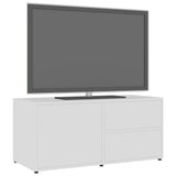 TV Cabinet White 80x34x36 cm Engineered Wood - Top-Down View