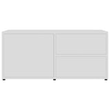 TV Cabinet White 80x34x36 cm Engineered Wood - Close-Up Angle