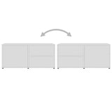 TV Cabinet White 80x34x36 cm Engineered Wood