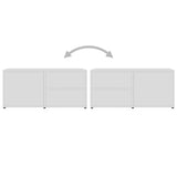 TV Cabinet White 80x34x36 cm Engineered Wood - Extra Image