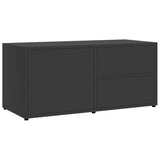 TV Cabinet Grey 80x34x36 cm Engineered Wood - Front View