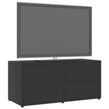 TV Cabinet Grey 80x34x36 cm Engineered Wood - Top-Down View