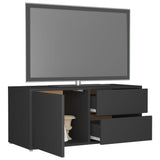 TV Cabinet Grey 80x34x36 cm Engineered Wood - 45-Degree Angle