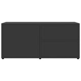 TV Cabinet Grey 80x34x36 cm Engineered Wood - Close-Up Angle