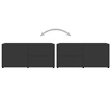 TV Cabinet Grey 80x34x36 cm Engineered Wood - Extra Image