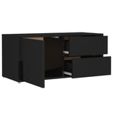TV Cabinet High Gloss Black 80x34x36 cm Engineered Wood - 45-Degree Angle