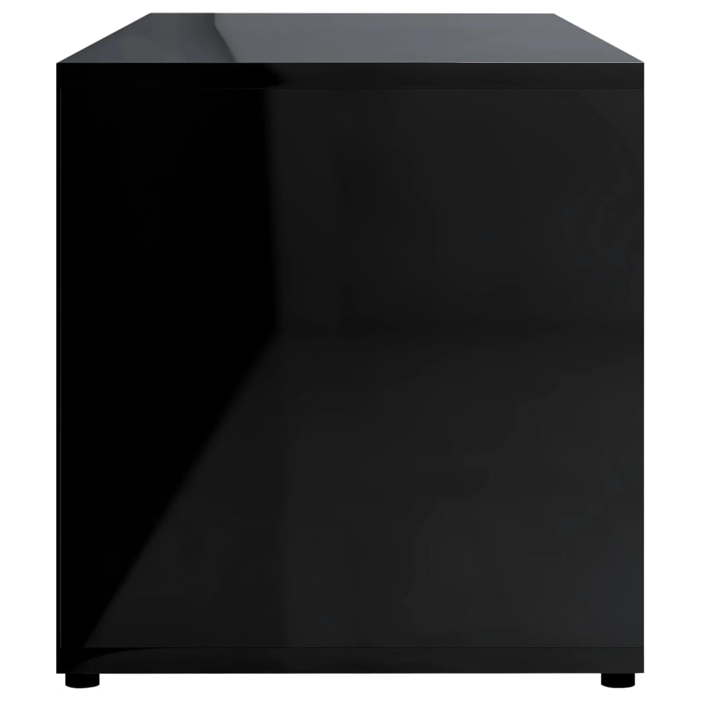 TV Cabinet High Gloss Black 80x34x36 cm Engineered Wood