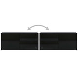 TV Cabinet High Gloss Black 80x34x36 cm Engineered Wood