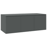 TV Cabinet Grey 80x34x30 cm Engineered Wood - Front View