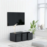 TV Cabinet Grey 80x34x30 cm Engineered Wood - Top-Down View