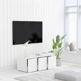 TV Cabinet High Gloss White 80x34x30 cm Engineered Wood