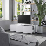 TV Cabinet White 120x34x30 cm Engineered Wood