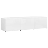 TV Cabinet High Gloss White 120x34x30 cm Engineered Wood