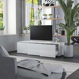 TV Cabinet High Gloss White 120x34x30 cm Engineered Wood