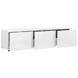 TV Cabinet High Gloss White 120x34x30 cm Engineered Wood