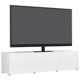 TV Cabinet High Gloss White 120x34x30 cm Engineered Wood