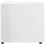 TV Cabinet High Gloss White 120x34x30 cm Engineered Wood - Low Angle