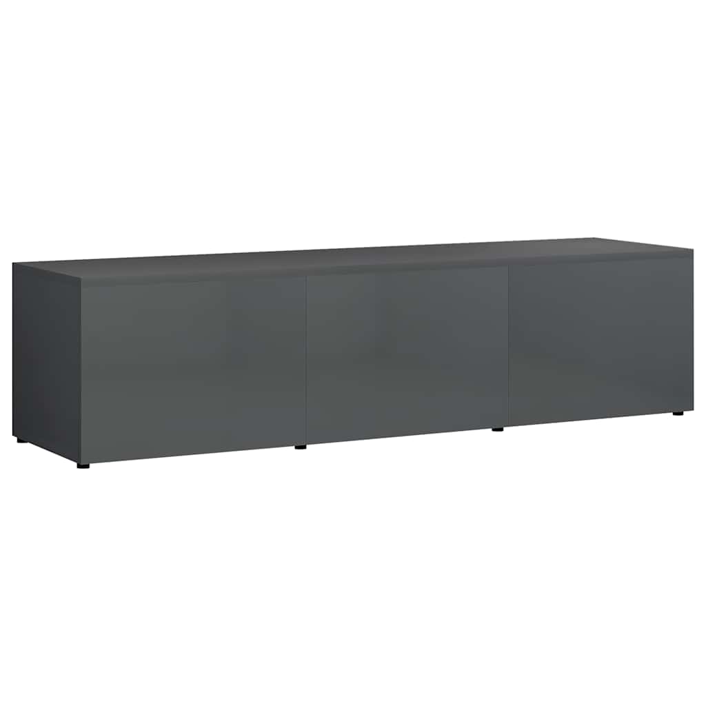 TV Cabinet High Gloss Grey 120x34x30 cm Engineered Wood