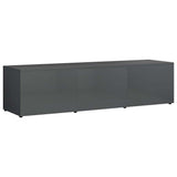 TV Cabinet High Gloss Grey 120x34x30 cm Engineered Wood