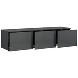 TV Cabinet High Gloss Grey 120x34x30 cm Engineered Wood