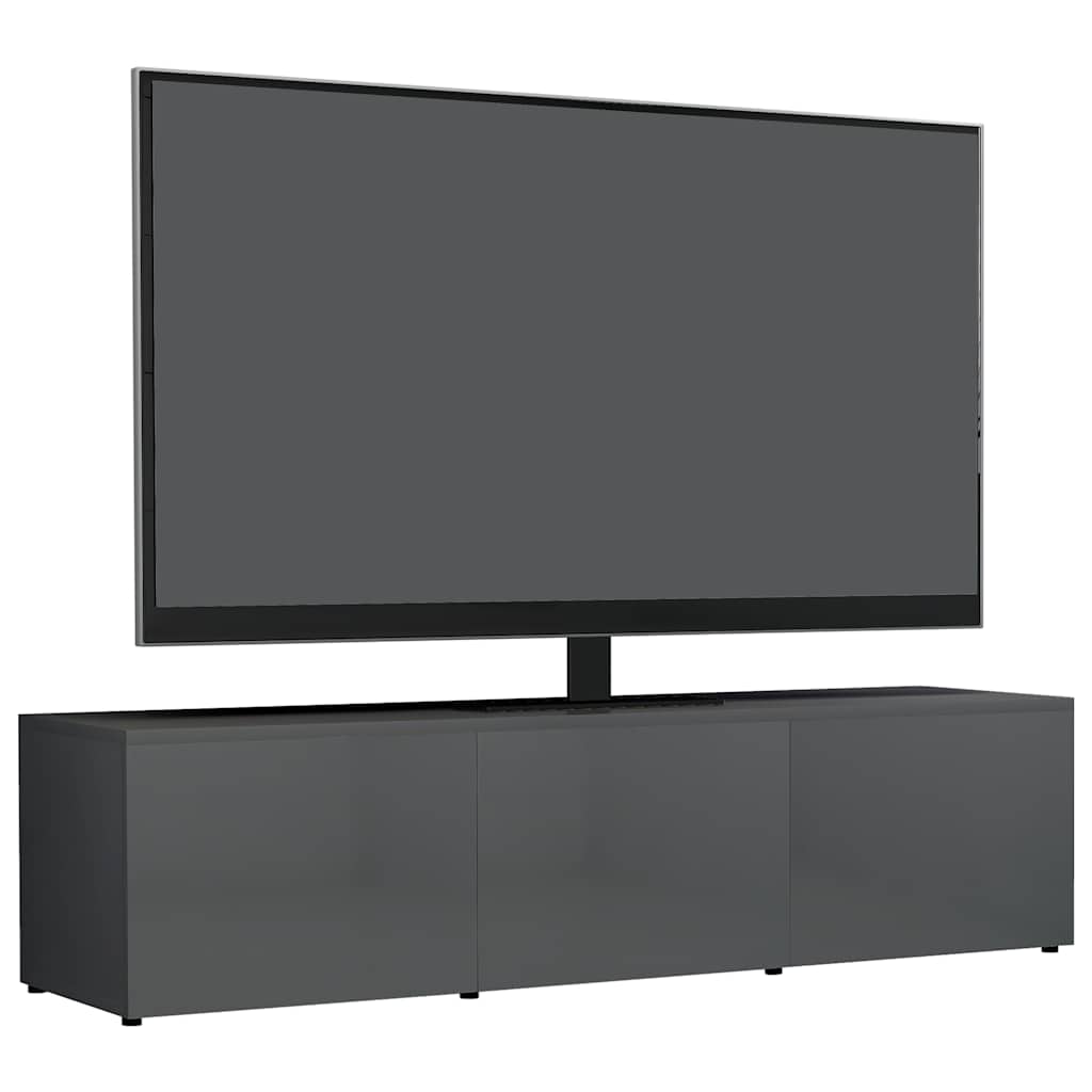 TV Cabinet High Gloss Grey 120x34x30 cm Engineered Wood