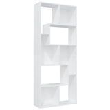 Book Cabinet White 67x24x161 cm Engineered Wood - Front View