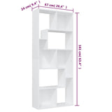 Book Cabinet White 67x24x161 cm Engineered Wood - Extra Image
