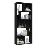 Book Cabinet Black 67x24x161 cm Engineered Wood - Top-Down View