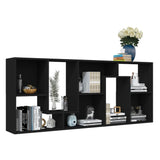 Book Cabinet Black 67x24x161 cm Engineered Wood - 45-Degree Angle
