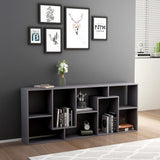 Book Cabinet Grey 67x24x161 cm Engineered Wood